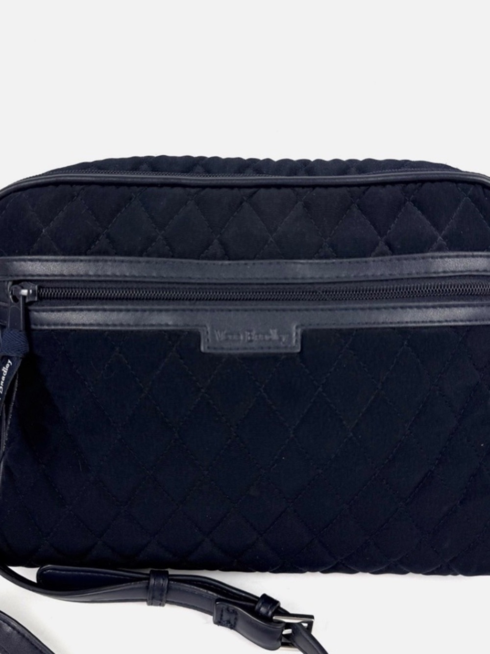VERA BRADLEY TRIMMED TRAPEZE CROSSBODY Classic Navy - Picture 2 of 6